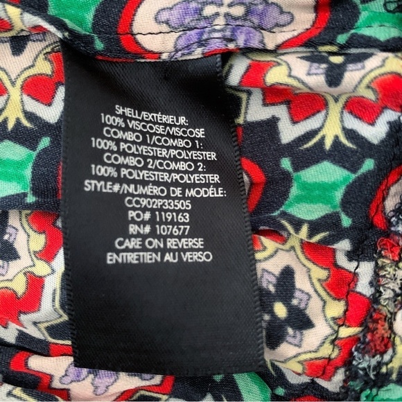 Alice + Olivia Arnette Mini Dress Small Tie Sleeves Multicolor - Picture 8 of 11